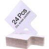 24 Pieces Dry Erase Answer Paddles Handheld Double Sided Paddles Mini White Boards Small White Board Dry Erase Signs Auction WhiteBoard for Students Teachers Classroom Voting Bridal Shower Games