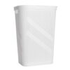 24" Plastic Laundry Hamper, Hinged Rectangle Lid with Handles, White
