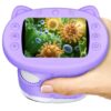 2.4" Screen Pocket Kids Microscope: 1000X Handheld Microscope for Photo and Video - Portable Science Kits STEM Toys – Christmas/Birthday Gifts for Girls & Boys Ages 3-12(Purple)