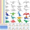 24 Set 3D Dinosaur Ceramic Painting Toys Kit for Kids Paint Your Own Ceramics Dinosaur Figurines DIY Dino Arts and Crafts Create a Dino World Painting Educational Creativity Toys Gifts for Boys Girls