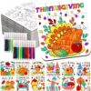 24 Set Thanksgiving Fall Crafts for Kids Autumn DIY Arts Jigsaw Puzzle Kit