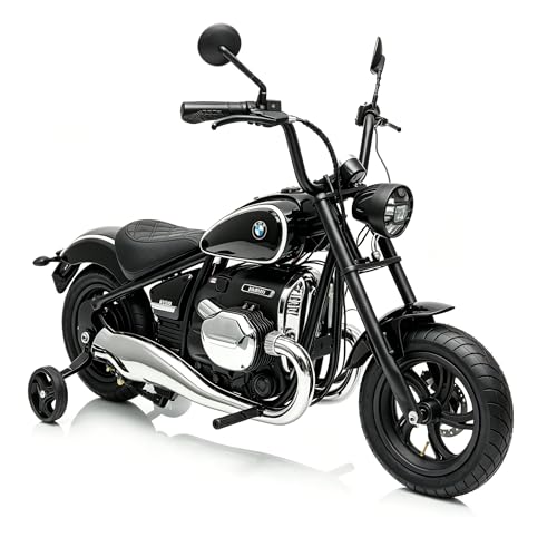 24V Electric Motorcycle for Kids, 200W Brushless Electric Bike for Kids, 4-16KM/h Adjustable Speed, Max 143lbs Load, Kids Motorcycle with Training Wheels & Charger, Ride on Toy for Boys Girls(Black)