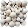 250 Pcs DIY Painted Wooden Beads for Crafts, 7 Assorted Sizes 8 mm to 30 mm, Smooth Surface, Ideal for Jewelry Making, Art Projects, Decorative Crafts, and Personalized DIY Designs