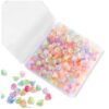 250 Pieces Mixed Color Trumpet Flower Glass Beads, Gradient Clear Bellflower Bead Charms, Glass Flower Charms for Jewelry Making Necklace Earring Keychain Crafts DIY (250pcs)