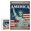 250 Year American Anniversary - Patriotic Freedom American Flag Map Pattern 1776-2026 Wall Decor 1000 Wooden Puzzle Pieces Enthusiasts