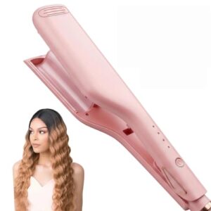 25mm Hair Waver Iron Ceramic Coat Wave Crimper Wand Curler for Beach Waves 4 Temp Settings Fast Heat Curling Iron Styling Tool