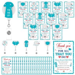 25 Pcs Surgical Tech Badge Reels Bulk Retractable Badge Holder Nurse ID Holder with Clip Card Graduation Appreciation Gift End of Year Gifts for Nurse Doctor Coworker Assistant Team