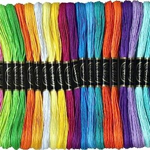 25 Rainbow Colors Embroidery Floss - Cross Stitch Threads - Friendship Bracelets Floss - Crafts Floss- Hand Embroidery Thread