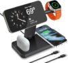 25W Fast Wireless Charger for Mag-Safe, Magnetic Charging Stand 4in1 Wireless Charging Station for iPhone 17 Pro Max/17 Air/16 Pro/16 Plus/15/14/13/12 mini,AirPods,Apple Watch