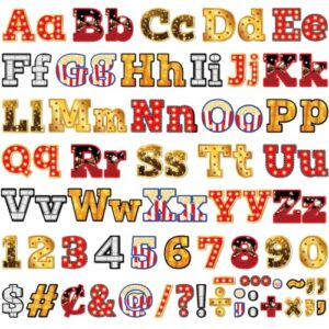 260PCS Movie Night Bulletin Board Letters Set Back to School Classroom Decoration Movie Theater Upper and Lowercase Alphabet Numbers and Punctuation Cutouts Film Bulletin Board for Home School Office