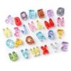 26Pcs Large Letter Beads with Big Hole, Colorful Acrylic Chunky Alphabet Beads for DIY Bracelets Keychains