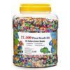 27,500 pcs Fuse Beads Kit for Kids Crafts, 30 Colors Iron Beads Set with 3 Pegboards, 5 Ironing Paper, 10 Patterns, Gifts for Birthday Christmas, Multicolor 5mm Melty Beads Bulk Refill Kit by Inscraft