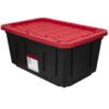 27 Gallon Large Heavy Duty Plastic Storage Bin with Snap Lid