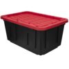 27 Gallon Large Heavy Duty Plastic Storage Bin with Snap Lid