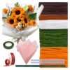 280pcs Sunflower Pipe Cleaners with Stem Wire, Garden Tape & Ribbon