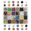 288pcs 10mm Crystal Natural Gemstone Beads Bracelet Jewelry Making Kit