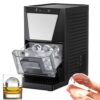 2'' Clear Ice Ball Maker Machine Countertop, 2 Ice Spheres in 60 min, 42 pcs/Day, Self-Cleaning, Clear Sphere Ice Maker for Whiskey, Bourbon & Cocktails