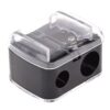 2 Holes Black Pencil Sharpener School Supplies Mechanical Stationery