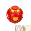 2 in 1 Press and Auto Rotate Decompression Mini Fidget Spinners Auto Rotate Calm Down Toys Stress Relief Focus Tool for Office, Classroom Students and Adults,Red