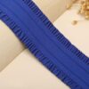 2 Inch Wide Ruffled Elastic Bands 5.5Yards DIY Sewing High Stretch Ribbon Strap for Dress Skirt Waistband Clothing (14Royal Blue)
