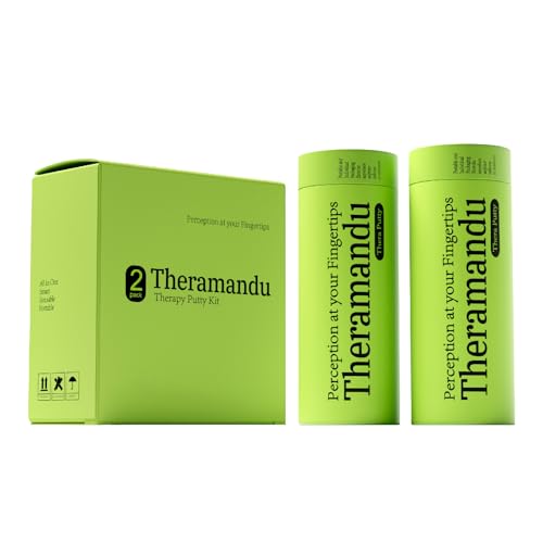 2 Kits of 4 Packs Theramandu Therapy Putty (3oz Each), Physical Therapy Hand Putty for Adults, Sensory Stress Relief & Hand Muscle Strengthening Exercise Therapy Putty, 4 Different Resistances