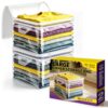2 Pack 10 Gallon Clear Storage Bags for Clothes with Jumbo Zipper Totes