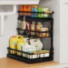 2 Pack 2 Tier Under Sink Organizer and Storage for Bathroom and Kitchen - Under Cabinet Shelf Organizers - Sliding Out Drawer Organization for Home Cabinets Shelves and Drawers（wang2）