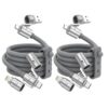 2 Pack 4-in-1 240W Charging Cable 6.6FT with USB A/C to C/Lightning/LED