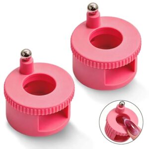 2 Pack Cat Eye Magnet Nail Tool Pink Rotating Nail Magnet for Cat Eye Gel Polish - Strong Magnetic Nail Art Tool for 3D Cat Eye Effect DIY Manicure Salon Use