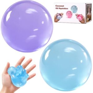 2 Pack Coconut Oil Squishy - No-Rebound Moldable Fidget Stress Ball