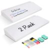 2 Pack Desktop Glass Whiteboard with Storage, Desk Dry Erase White Board