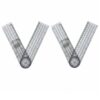 2 Pack Foldable Angle Measuring Ruler, PVC Multi Angle Measuring Tool