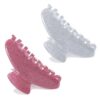 2 Pack Glitter Star Acrylic Hair Claw Clips, 3.94 Inch Large Jaw Clips for Women, Strong Hold Non Slip Hair Accessories (Pink/Silver-2pcs-Style A)