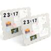 2 Pack Hanging & Wall-Mounted Felt Bulletin Board with Scalloped Edges, Multi-Use Pin Board, Cork Board Alternative for Office, Includes Hanging Rope, Hardware, and Double-Sided Tape（23.6 * 17.7inch）