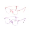 2 Pack kids Blue Light Blocking Glasses Kids Eyeglasses Frame (Pink+Purple)