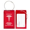 2 Pack Medical Equipment Luggage Tag with Steel Cable for CPAP/BIPAP, Medical Luggage Bag Tag with Detachable Info Card, Medical ID Alert Tag, Medical Device Luggage Tag for CPAP Travel Bag