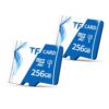 2PACK Memory Card 256GB Mini TF Card with Adapter Ultra High Speed Smart Card for Android Phones,Action Camera,Tablets Expanded Storage