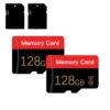 2 Pack Micro Memory Card 128 GB with Adapter, C10/U1/UHS-I/A1 TransFlash Card, TF Card for Smartphone, Tablet, Camera, Drone, Personal Computer (Red 128GB*2 S2)