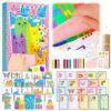 2 Pack Rainbow Magic Scratch Art Set Include 20 Premium Scratch Paper Sheets with 7-Color Tools Stickers, Create Floating Masterpieces & Postcards Creative Gifts for Birthday Valentines Day New Year