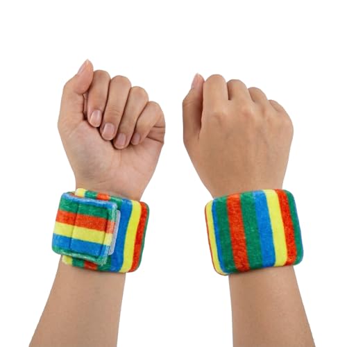 2 Pack Sensory Weighted Bracelets, Autism Wristbands with Deep Pressure Input for SPD ADHD and Autism,Sensory Products Help to Develop Strength Focus and Hand Stability (Small)