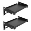 2 Pack Wall Mounted Folding Storage Shelves Heavy Duty Shelves with Lip