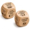 2 Pack Wooden Drinking Dice Game, Beer Drinking Game Dice with Fun Party Rules, Adult Bar Game for Birthday, Bachelor Bachelorette Party, Tailgate, Game Night & Social Gatherings, 3+ Players