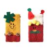 2 Pairs Fuzzy Winter Socks with Non-Slip Soles, Thick Plush Sleep Socks Gift Set, Cute Cartoon Warm Bed Socks for Christmas, Women Girls Cozy Home Slipper Socks