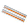 2pc 15cm Metal Straight Ruler Slip Design Portable Size for Technical Drafting Classroom Projects Home Edges Aluminum Ruler