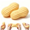 2PC Crunchy Peanut Squishy Toys Slow Rise Squishy Peanut Fidget Sensory Toy