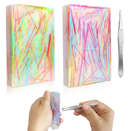 2PC Picky Pad - Portable Pimple Popping Toy, Skin Picking Fidget Toy for Dermatillomania & Trichotillomania, Sensory Pick Pad for Autism & Stress Relief, Silicone Pad with 1PC Tweezers