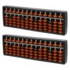 2pcs 13-Column Plastic Abacus Counting Tool with Contrasting Colored Beads for Students Supporting Group Activities and Creative Number Play in Office and Extracurricular Clubs