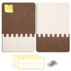 2Pcs 2-Tone Felt Bulletin Board for Office/Dorm Wall Decor, 23.6x15.8in