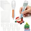 2Pcs 2.6mm Fuse Bead Pen, Melty Bead Dispense Pen Tool, Easy to use & Efficient, DIY Decor Melting Beads Art Accessories for Kids & Parents Craft,with 2.6mm Iron Bead Boards（5.9*3.9in） 8 Ironing Paper