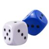 2PCS 3inch Jumbo Dice, Large Foam Dice for Interactive Learning and Social Game Nights, Giant Dice Foam Set of 2 in Blue and White